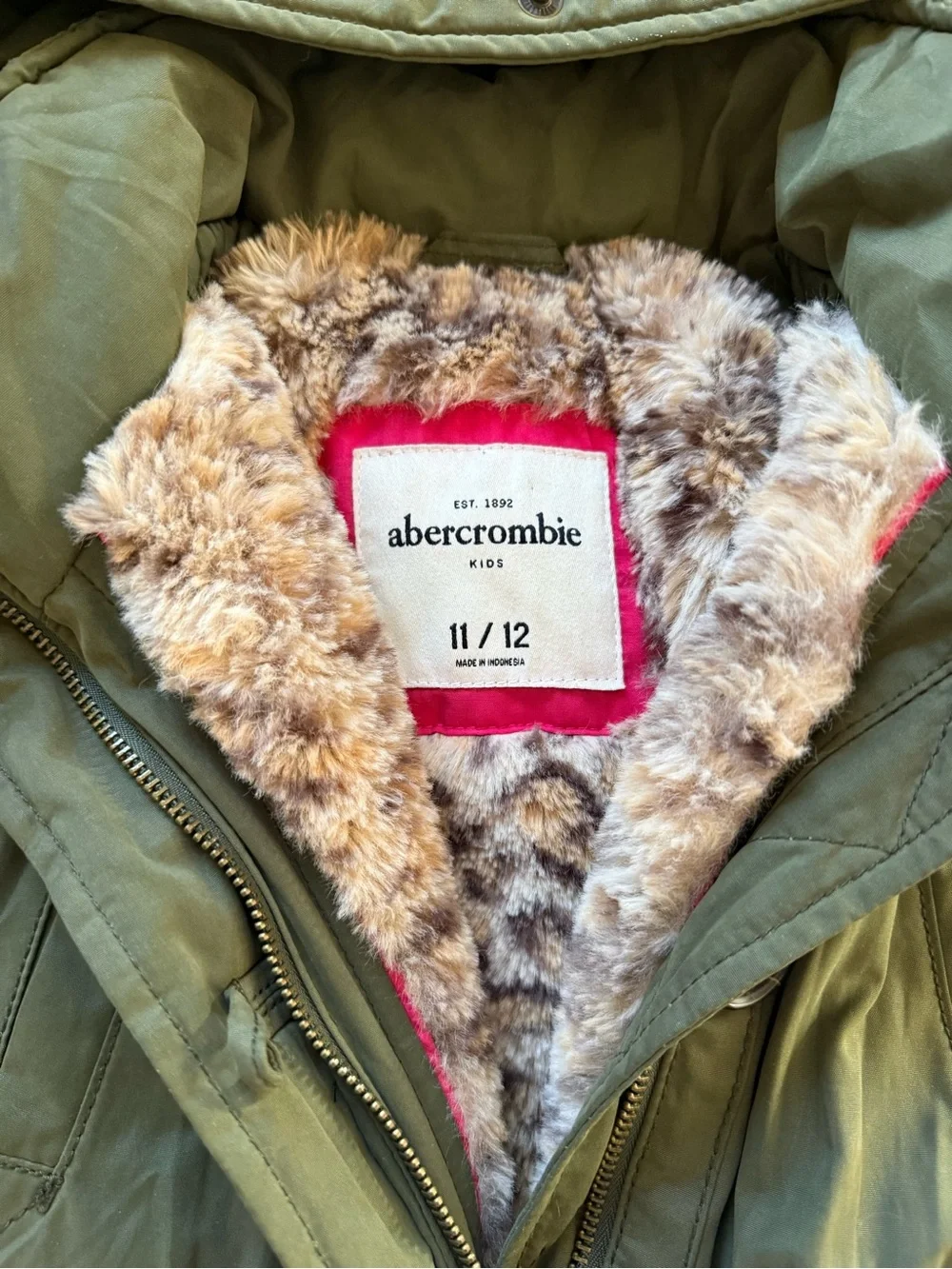 Abercrombie & Fitch - Olive Green Hooded Parka Jacket